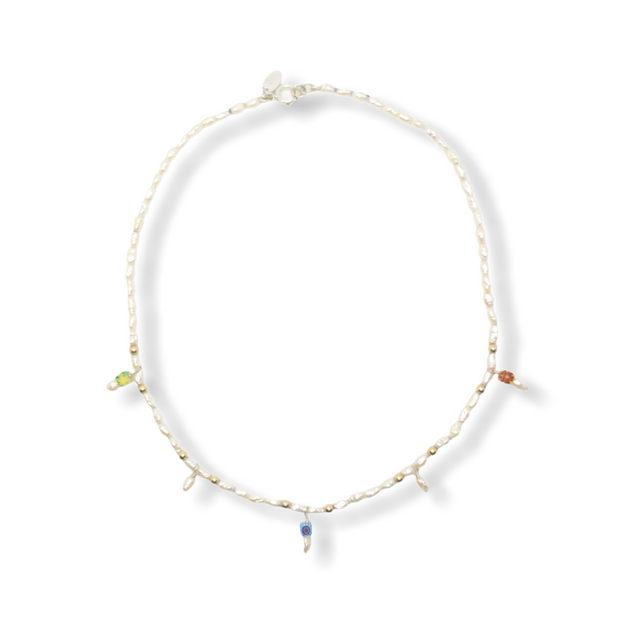 Rice Crispy 5 | 14K Gold Freshwater Pearl Necklace | Sustainable & Ethical Jewelry | Handmade
