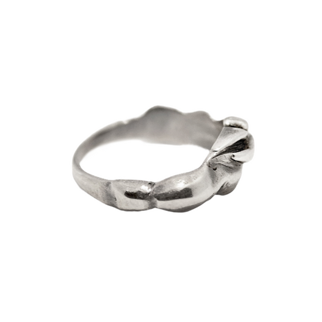 Funky Smirking Lips Ring | Silver | Sustainable & Ethical Jewelry | Handmade