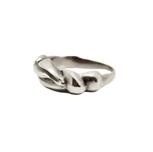 Funky Smirking Lips Ring | Silver | Sustainable & Ethical Jewelry | Handmade