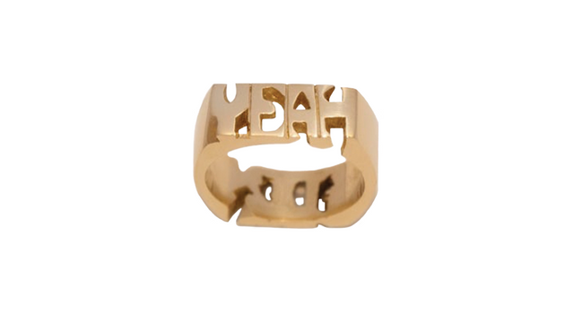 "FUCK YEAH" Double-Sided Brass Ring | Sustainable & Ethical Jewelry | Handmade