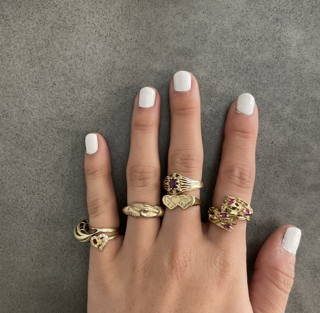 Funky Smirking Lips Ring | Gold | Sustainable & Ethical Jewelry | Handmade