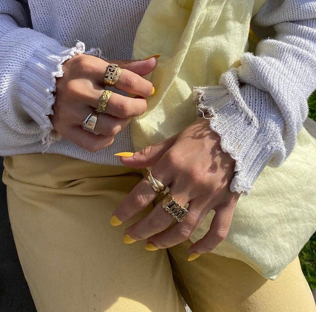 "FUCK YEAH" Double-Sided Brass Ring | Sustainable & Ethical Jewelry | Handmade
