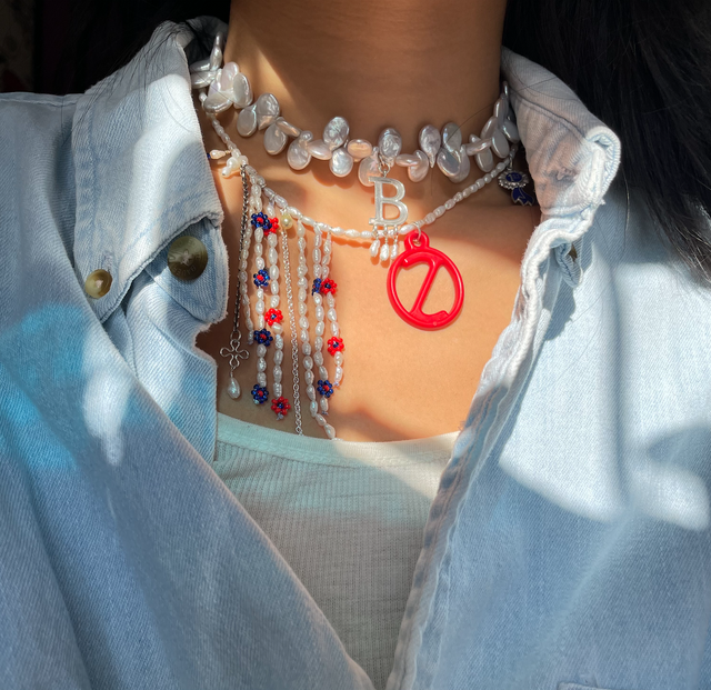 Zahra Asymmetrical Pearl Necklace | Sustainable & Ethical Jewelry | Handmade