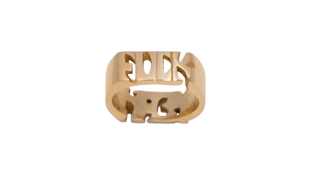 "FUCK YEAH" Double-Sided Brass Ring | Sustainable & Ethical Jewelry | Handmade