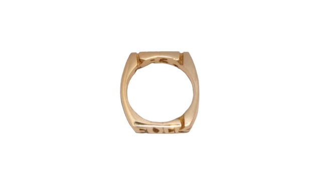 "FUCK YEAH" Double-Sided Brass Ring | Sustainable & Ethical Jewelry | Handmade