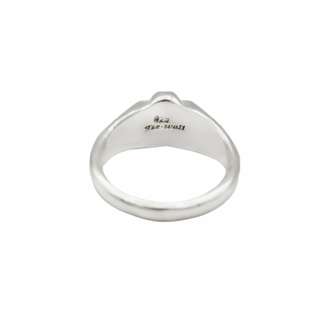 Puffy Flower Signet Custom Ring | Sterling Silver | Sustainable & Ethical Jewelry | Handmade
