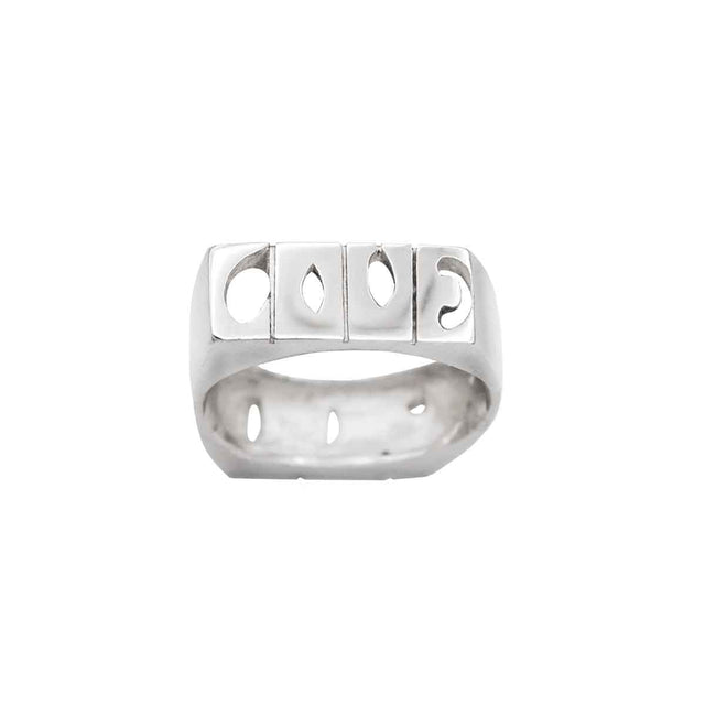 "LOVE YOU" Double-Sided Silver & Gold Ring | Sustainable & Ethical Jewelry | Handmade