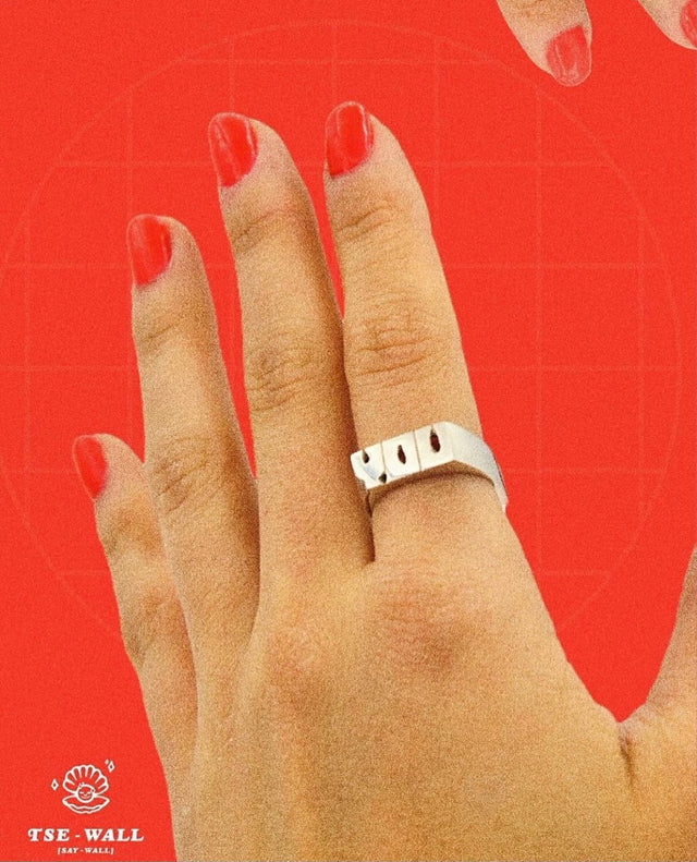 "LOVE YOU" Double-Sided Silver & Gold Ring | Sustainable & Ethical Jewelry | Handmade