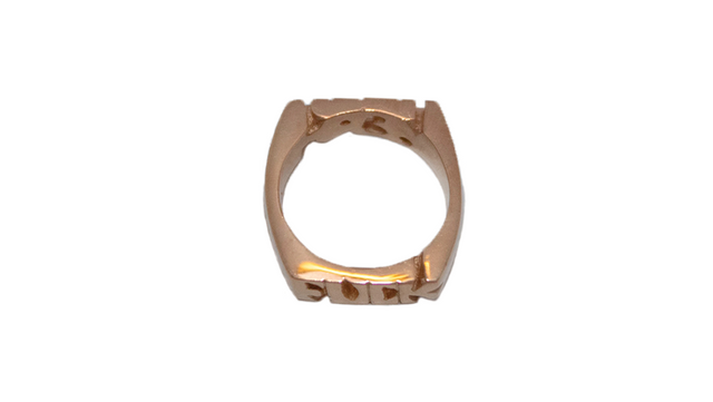 "FUCK YEAH" Double-Sided Rose Gold Ring | Sustainable & Ethical Jewelry | Handmade