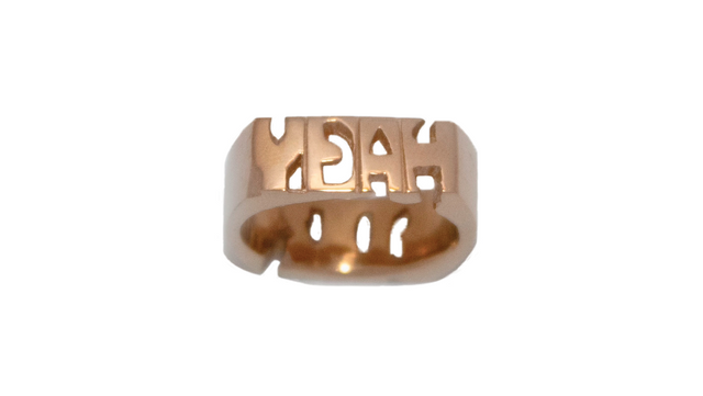 "FUCK YEAH" Double-Sided Rose Gold Ring | Sustainable & Ethical Jewelry | Handmade